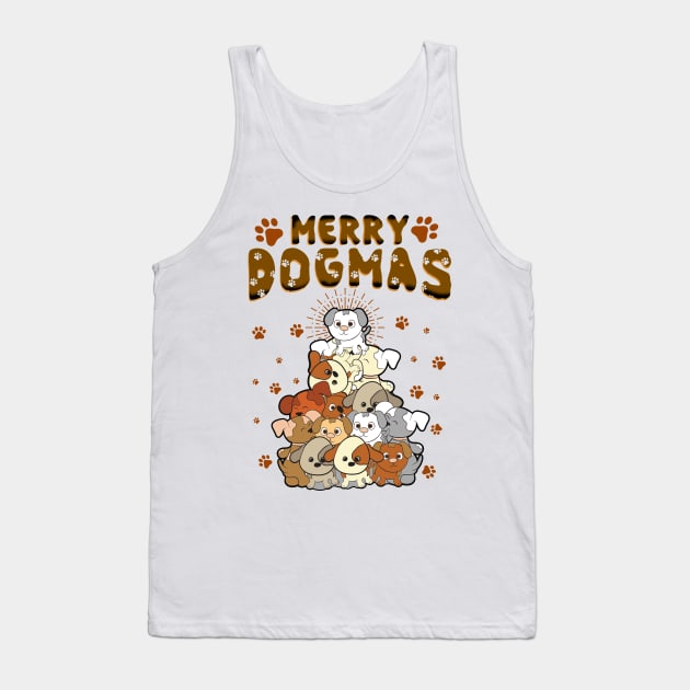 Merry Dogmas Funny Christmas Sweater Tank Top by KsuAnn